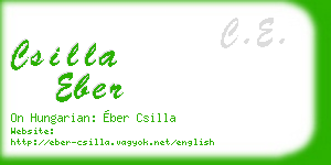 csilla eber business card